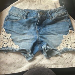 So Jean Shorts with Lace